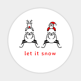 Let it snow mobile Magnet